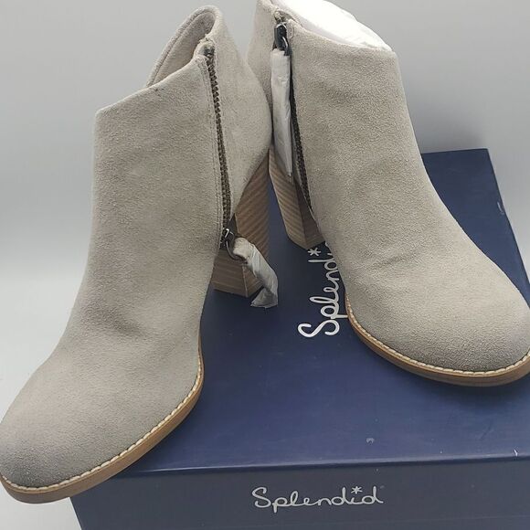 Splendid Daphne Ankle Boot Stacked Heel Pull On Size 7 New in Box - Picture 1 of 15